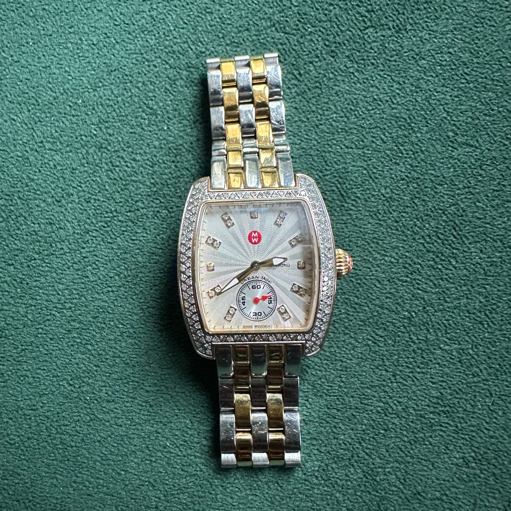 Michele Urban Mini Diamond Two-Tone Quartz Womens Watch Mw02a01d1942 729$